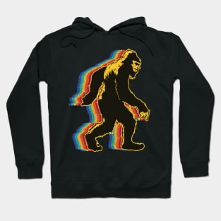 Retro Bigfoot vintage Fun and Nostalgic Sasquatch Hoodie